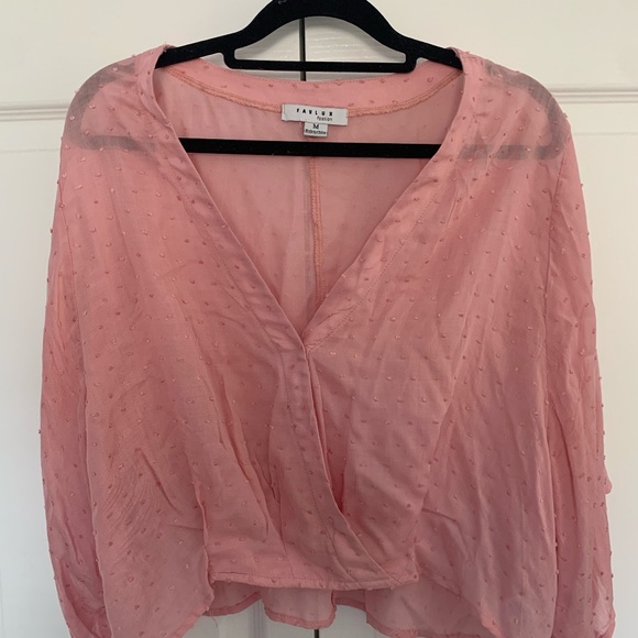 Cropped Pink Blouse - Picture 1 of 5